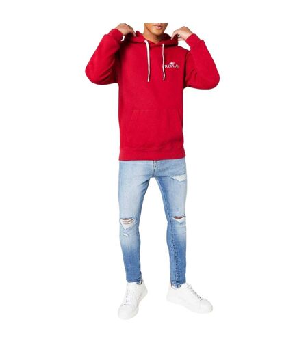 Mens Logo Cotton Hoodie Red Replay