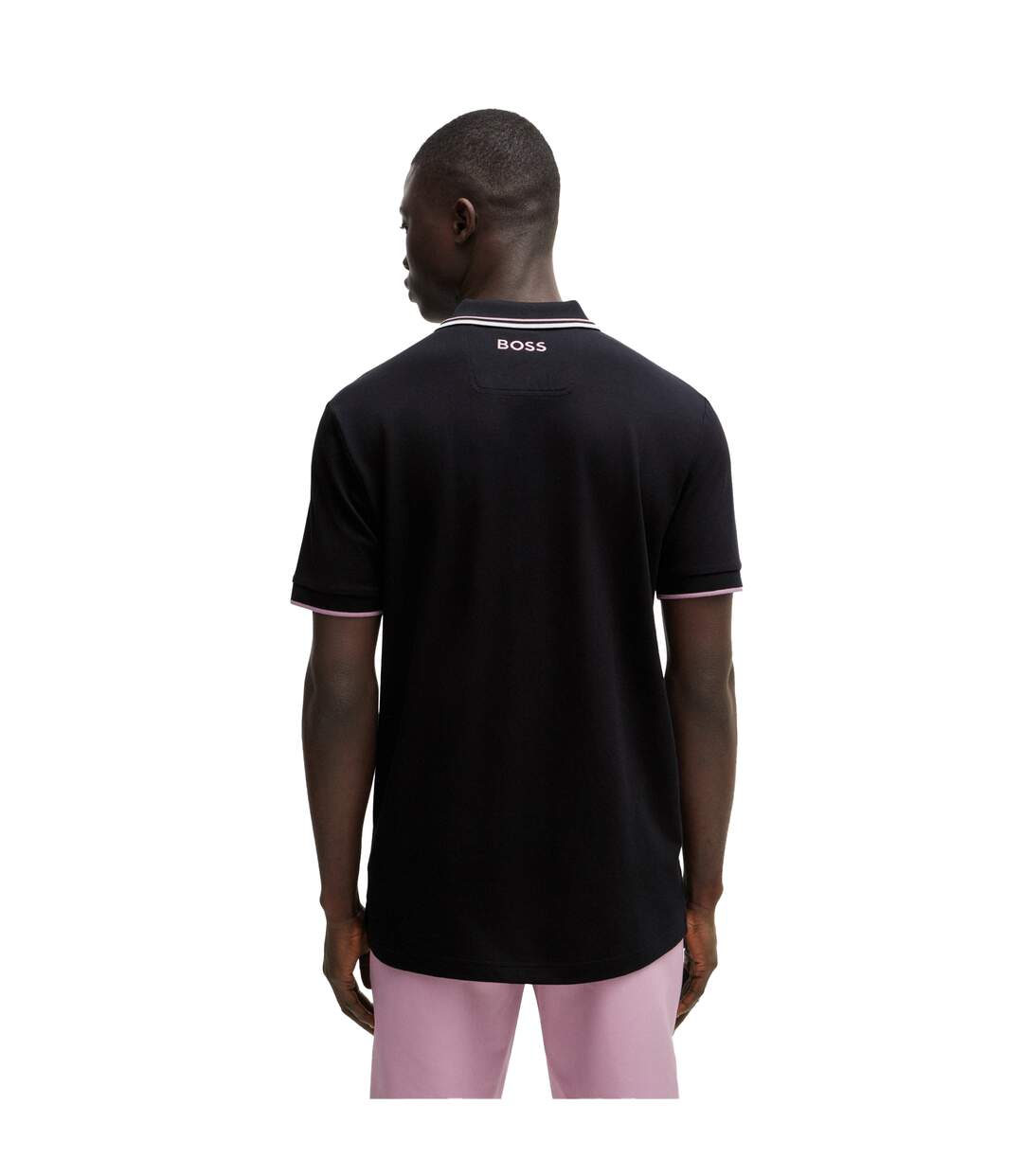 Polo À Logo Contrasté Paddy Pro Pour Hommes Bleu Foncé Boss-3