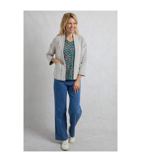 Womens/ladies santosh macaroni cropped cardigan ecru Weird Fish