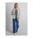 Womens/ladies santosh macaroni cropped cardigan ecru Weird Fish-3