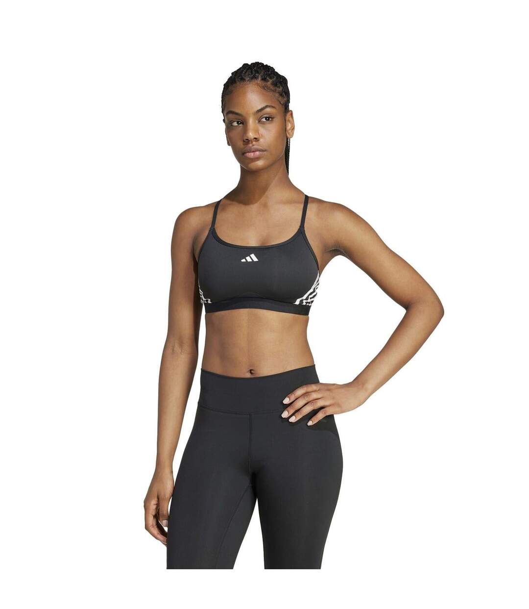 Brassière De Sport Aeroreact Femme Noir Blanc Adidas-4