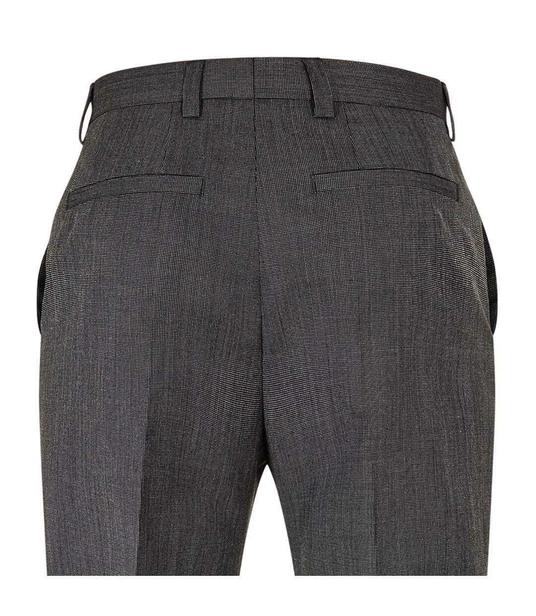 Mens Cotton Straight Leg Trousers Grey Hugo-4