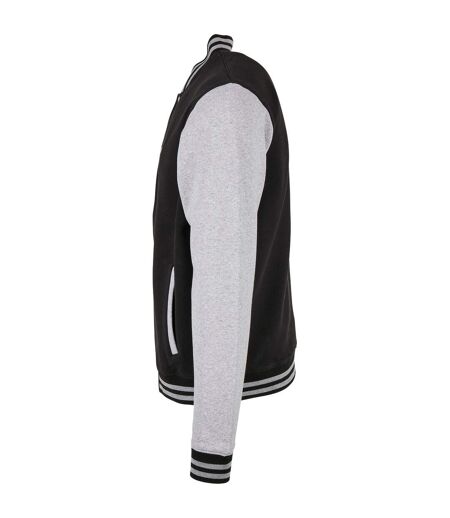 Veste De Base Contrastée Pour Hommes Noir Gris Chiné Build Your Brand