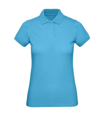 Womens/ladies inspire polo shirt very turquoise B&C