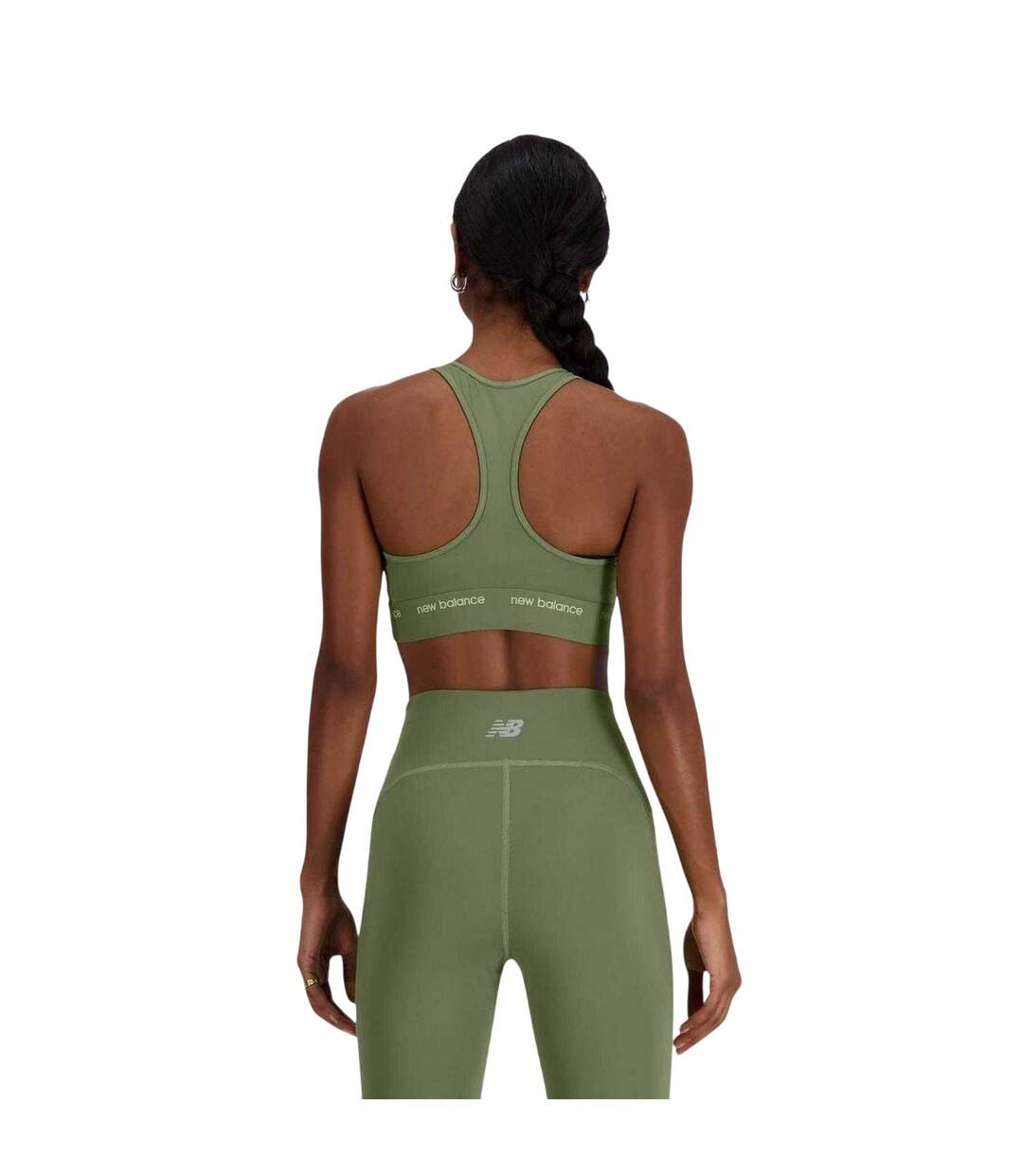 Brassière De Sport Femme Kaki New Balance-2