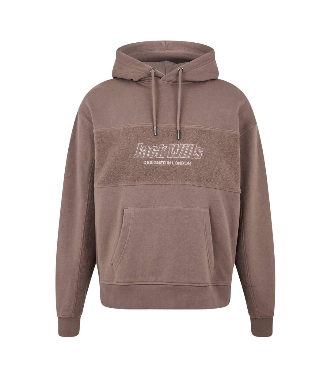 Mens Reverse Hoodie Brick Jack Wills-2
