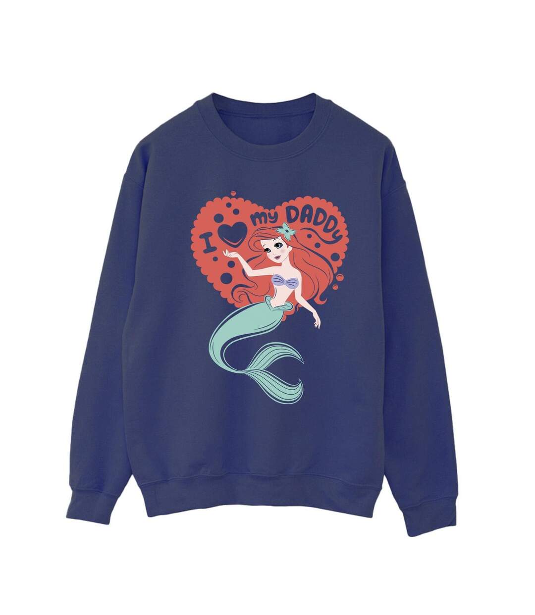 Disney - Sweat THE LITTLE MERMAID LOVE DADDY - Femme (Bleu marine) - UTBI23379-1