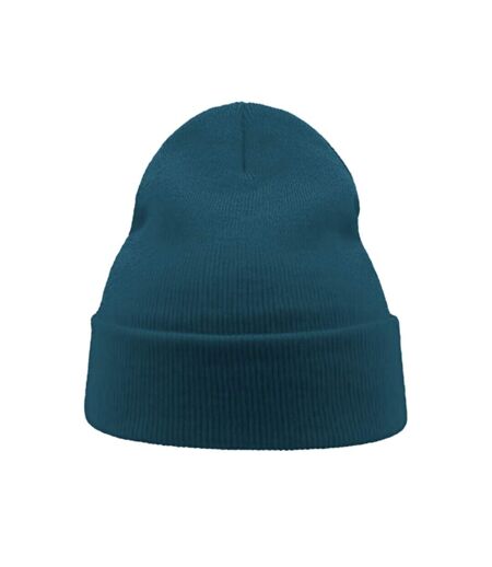Wind double skin beanie with turn up sapphire blue Atlantis