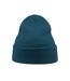 Wind double skin beanie with turn up sapphire blue Atlantis-3