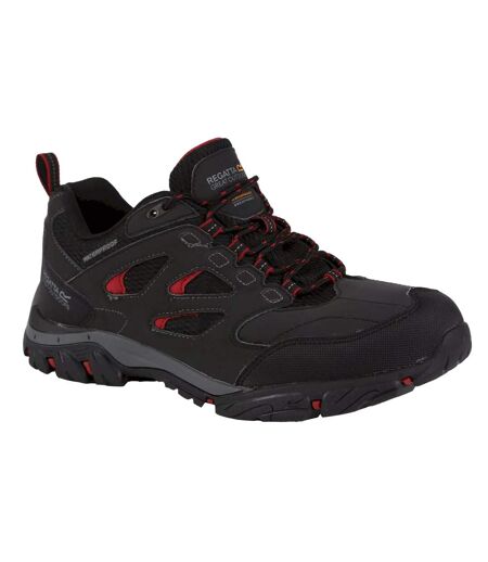 Chaussures De Randonnée Holcombe Homme Gris Foncé Rouge Foncé Regatta