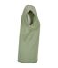 Womens/ladies Cotton Extended Shoulder T-shirt Soft Salvia Build Your Brand-3