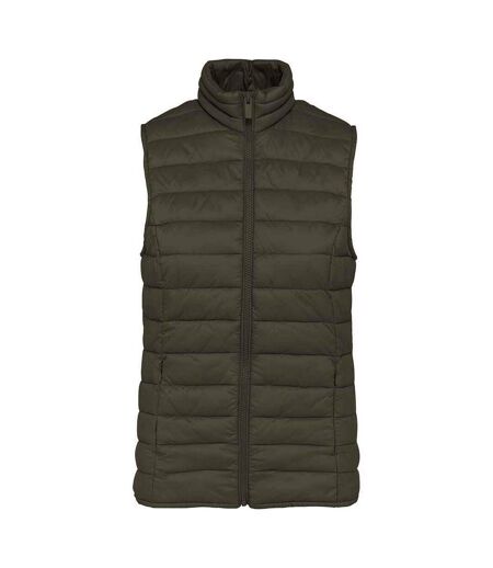 Womens/ladies light recycled body warmer organic khaki Native Spirit