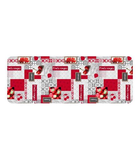 Tapis Déco Imprimé Fraisia 45x120cm Rouge