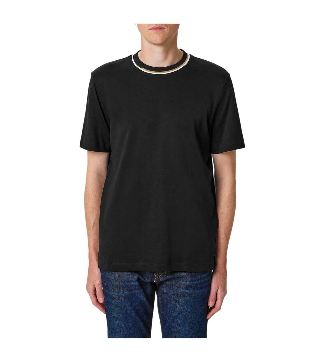 T-shirt Motif/style À Rayures Thompson Homme Noir Boss-4