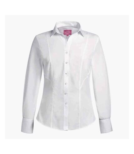 Brook Taverner Womens/Ladies Palena Poplin Long-Sleeved Formal Shirt (White) - UTPC7102