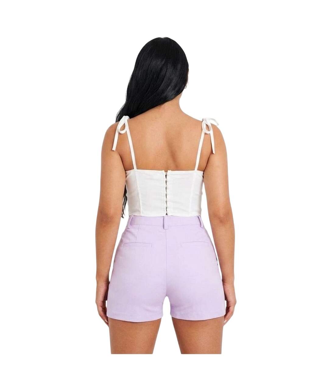 Haut Court Femme Blanc Missy Empire-2