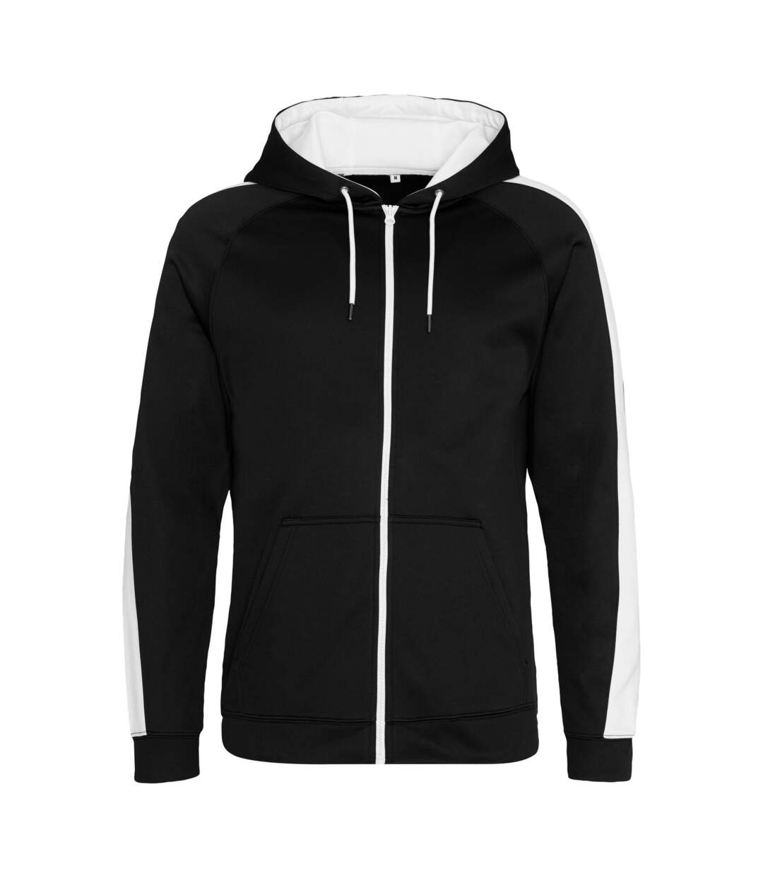 Veste à capuche zippée sport homme - JH066 - noir et blanc