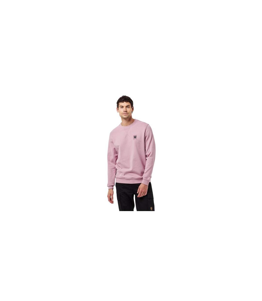 Sweat Motif/style Logo Brodé Homme Vieux Rose Belstaff-1