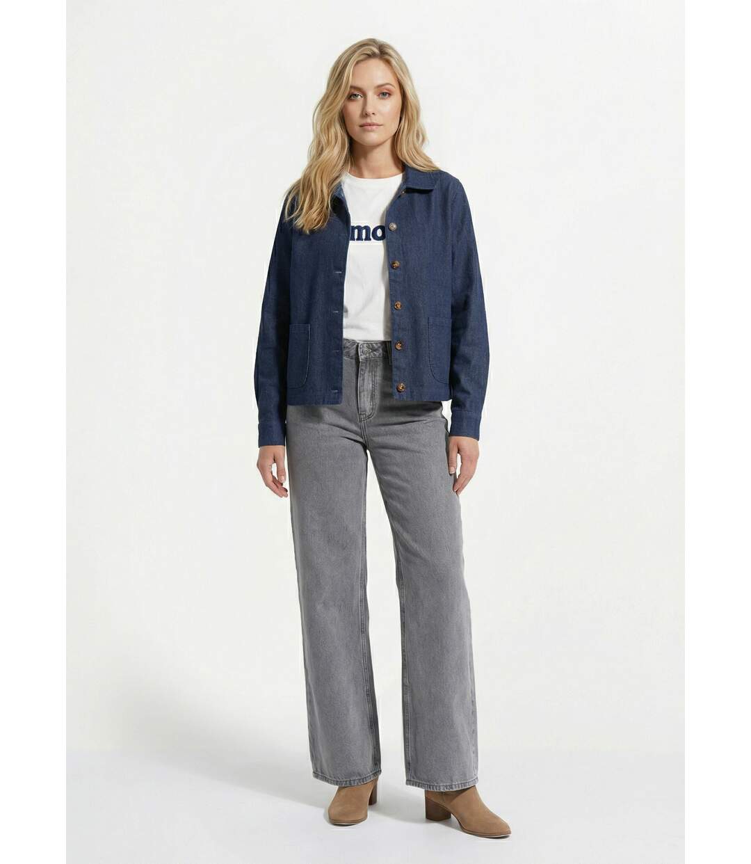 Veste en denim brut, style workwear-3