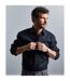 Chemise De Travail À Manches Longues 100% Coton Homme Noir Russell-1