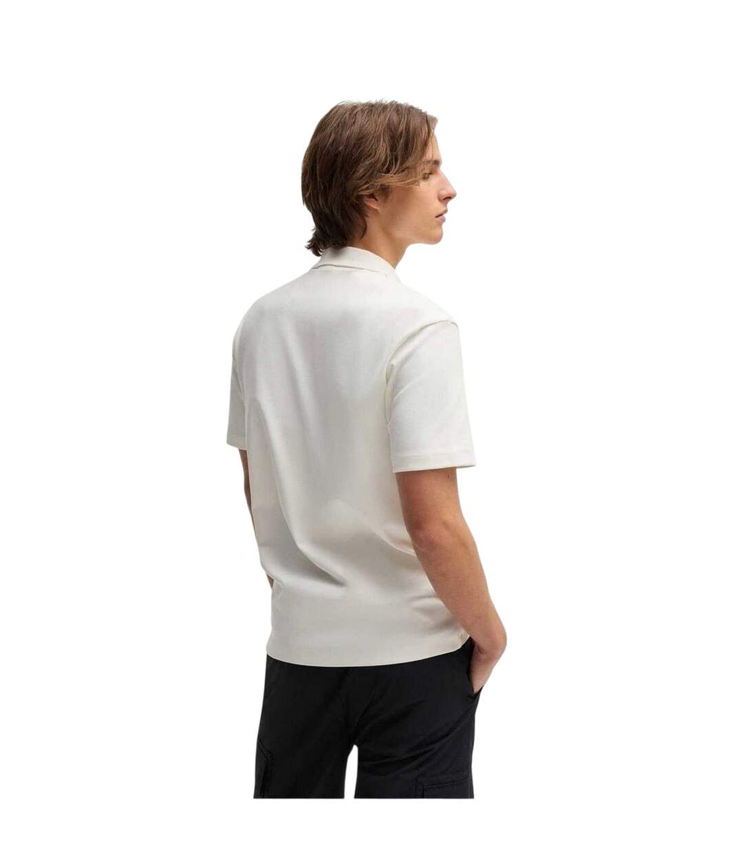 Mens Deabono Logo Polo Shirt Natural Hugo-3