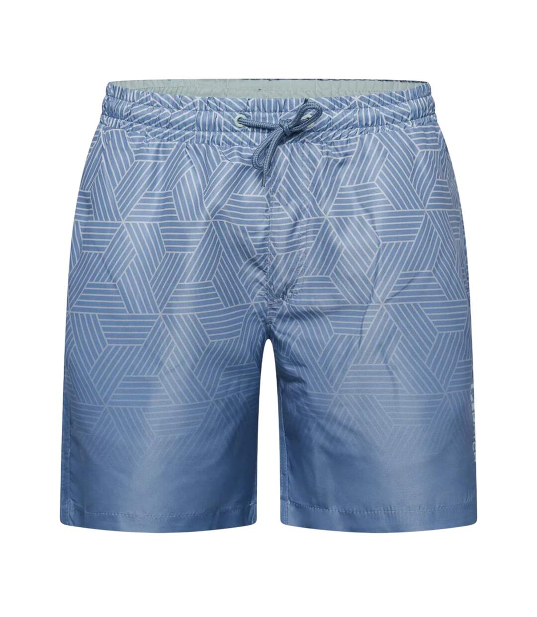 Short De Bain Motif/style Géométrique Layotta Homme Bleu Marine Crosshatch-1