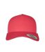 Unisex adult two tone 5 panel trucker cap red/white Flexfit-4