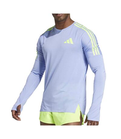T-Shirt manches longues bleu homme adidas promo