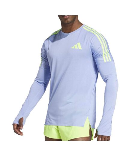 T-Shirt manches longues bleu homme adidas promo