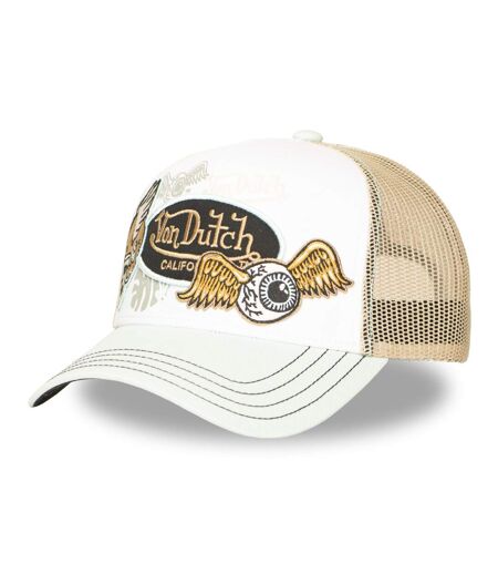 Casquette trucker avec filet et devant imprimé avec écussons Patches Vondutch