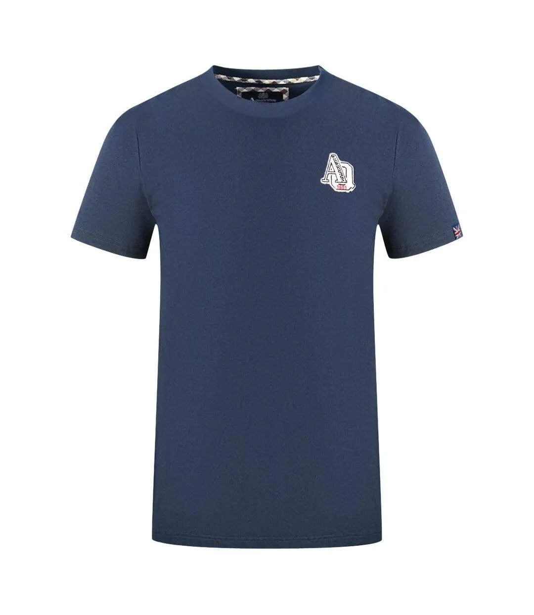 Mens 1851 Aq Logo T-shirt Navy Blue Aquascutum-1
