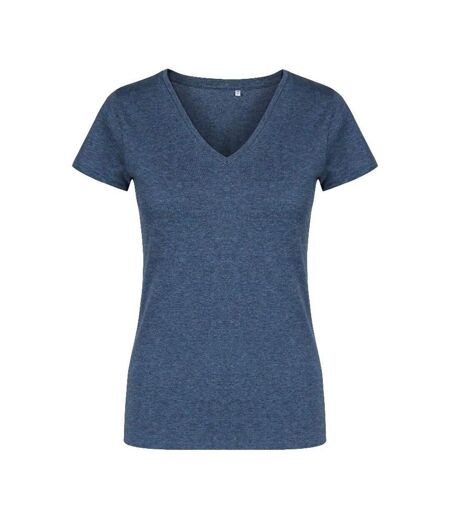T-shirt Femme Bleu Marine Chiné X.O By Promodoro