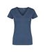 T-shirt Femme Bleu Marine Chiné X.O By Promodoro-1
