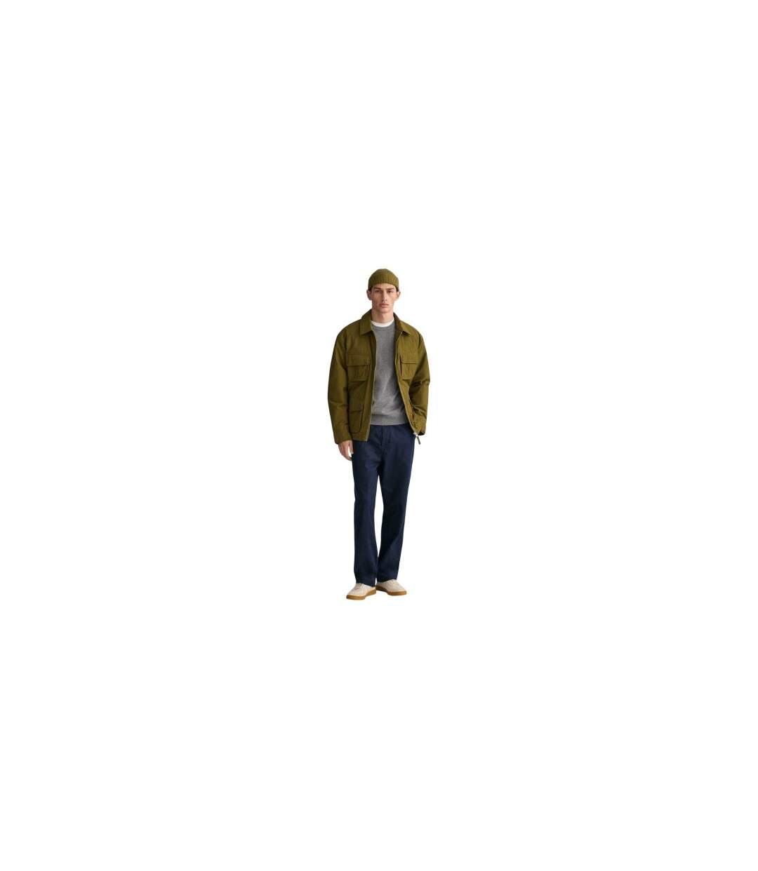 Pull Homme Gris Chiné Gant-1