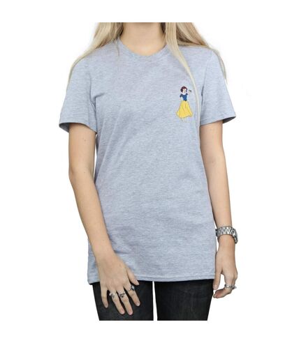 Disney Princess Womens/Ladies Snow White Chest Cotton Boyfriend T-Shirt (Sports Grey) - UTBI42700