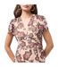 Womens/ladies Elyse V Neck Flutter Midi Dress Multicoloured French Connection-4