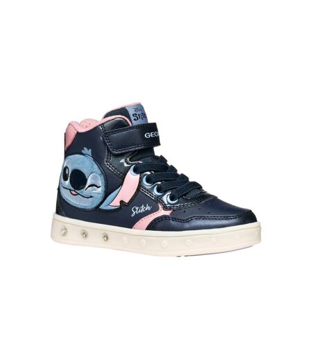 Basket Montante à Scratches Geox Enfant Skylin Girl Synt.Lea+Pea