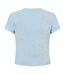 Womens/ladies Livia Terrycloth Crop Top Blue 4th & Reckless-3