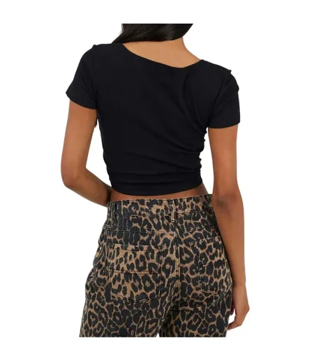 Haut Court Femme Noir Brave Soul