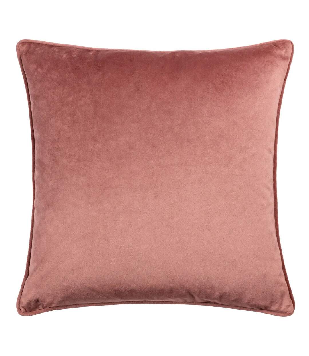 Lanzo piped velvet cut cushion cover 45cm x 45cm plaster pink Hoem-2