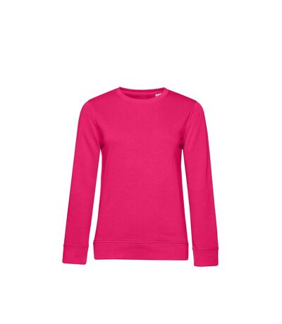 B&C Womens/Ladies Organic Sweatshirt (Bright Magenta)