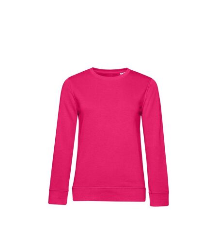 B&C Womens/Ladies Organic Sweatshirt (Bright Magenta)