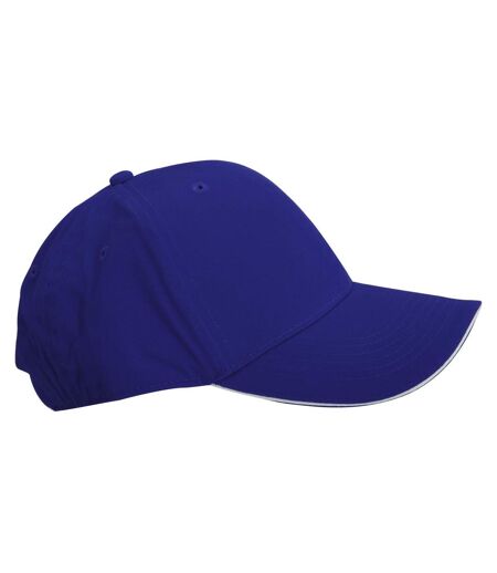 Adultes Unisex Athleisure Cotton Baseball Cap Bleu Marine Blanc Beechfield