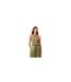 Womens/ladies Fluid Satin Tank Top Khaki Lacoste-1
