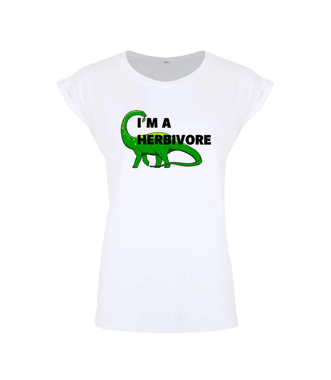 Grindstore - T-shirt I'M A HERBIVORE - Femme (Blanc) - UTGR7195-1