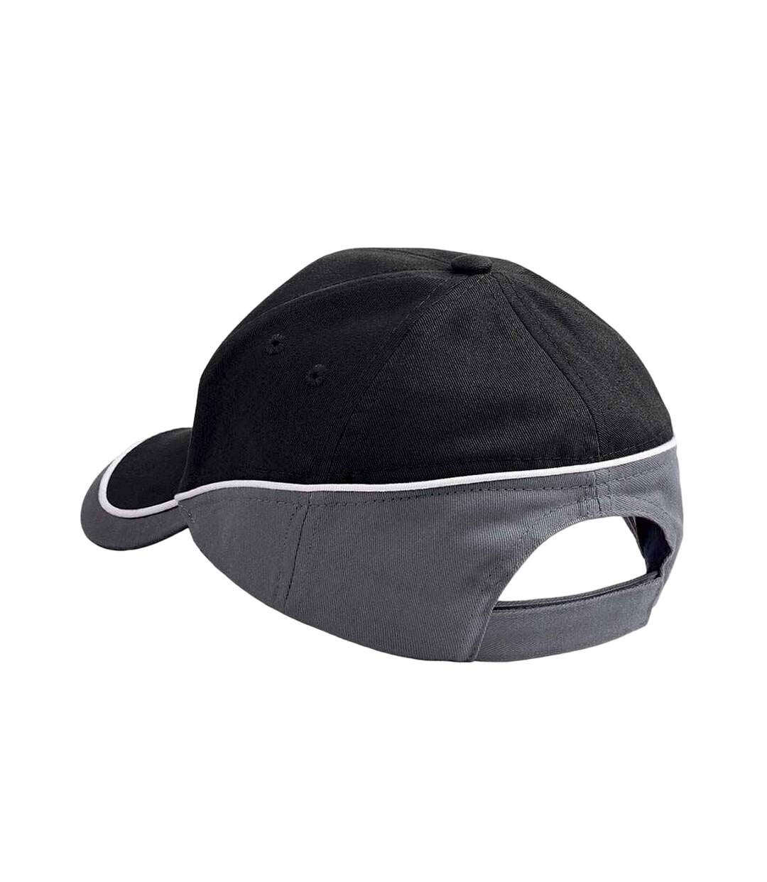 Teamwear competition cap black/graphite/white Beechfield-2