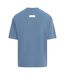 Womens/ladies Oversized Boyfriend T-shirt Orion Blue Blank Essentials-2