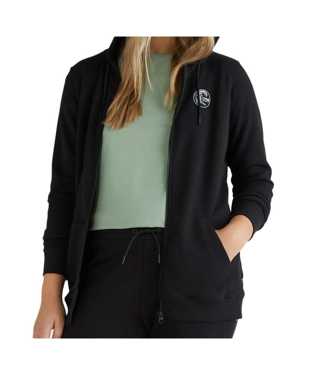 Sweat Zippé à capuche Noir Femme O'Neill Circle Surfer - M-1