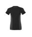 Womens/ladies Crossover T-shirt Deep Black Mascot-2