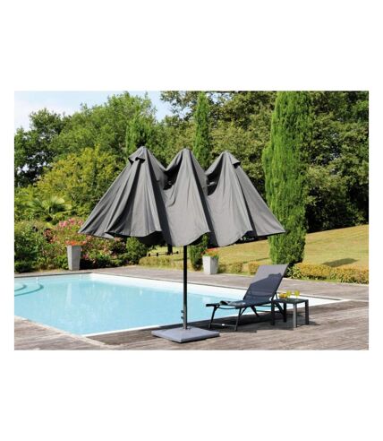 Parasol en acier 4.5x2.7 m Ovale Taupe